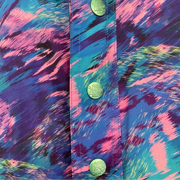 Chubbies Reversible Retro Print Pullover Anorak Jacket with Fleece Lining - Picture 4 of 6